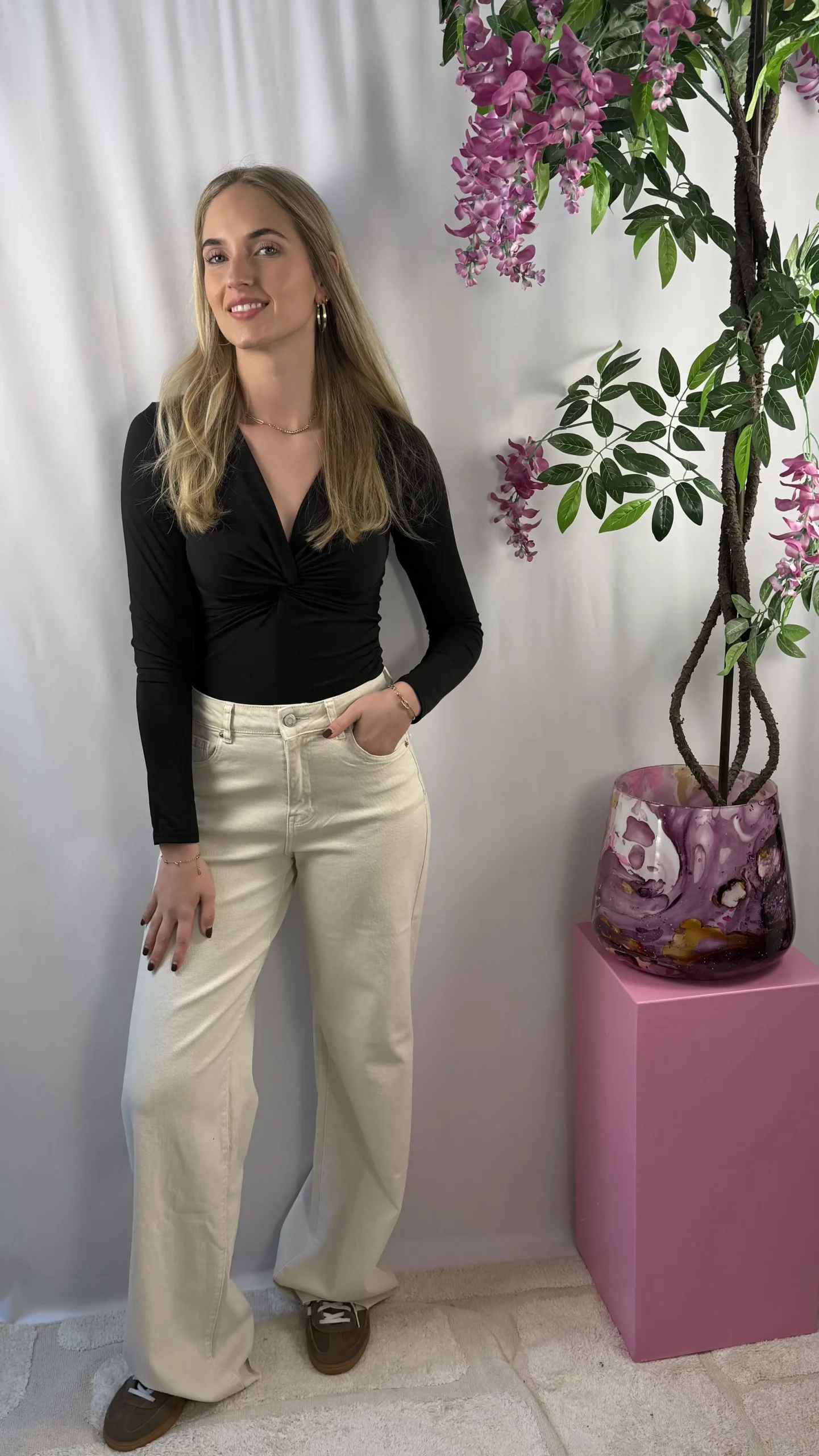 Isa Extra Tall Wide Leg Beige - Redial - Afbeelding 3