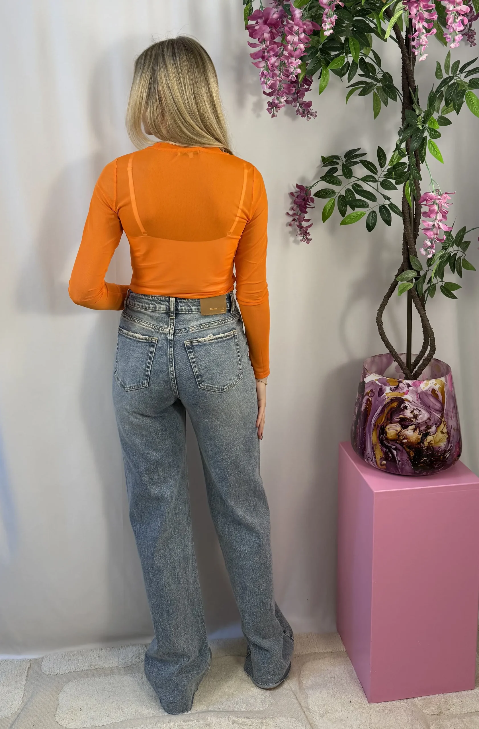 Maxima Mesh Top - Oranje - Afbeelding 3