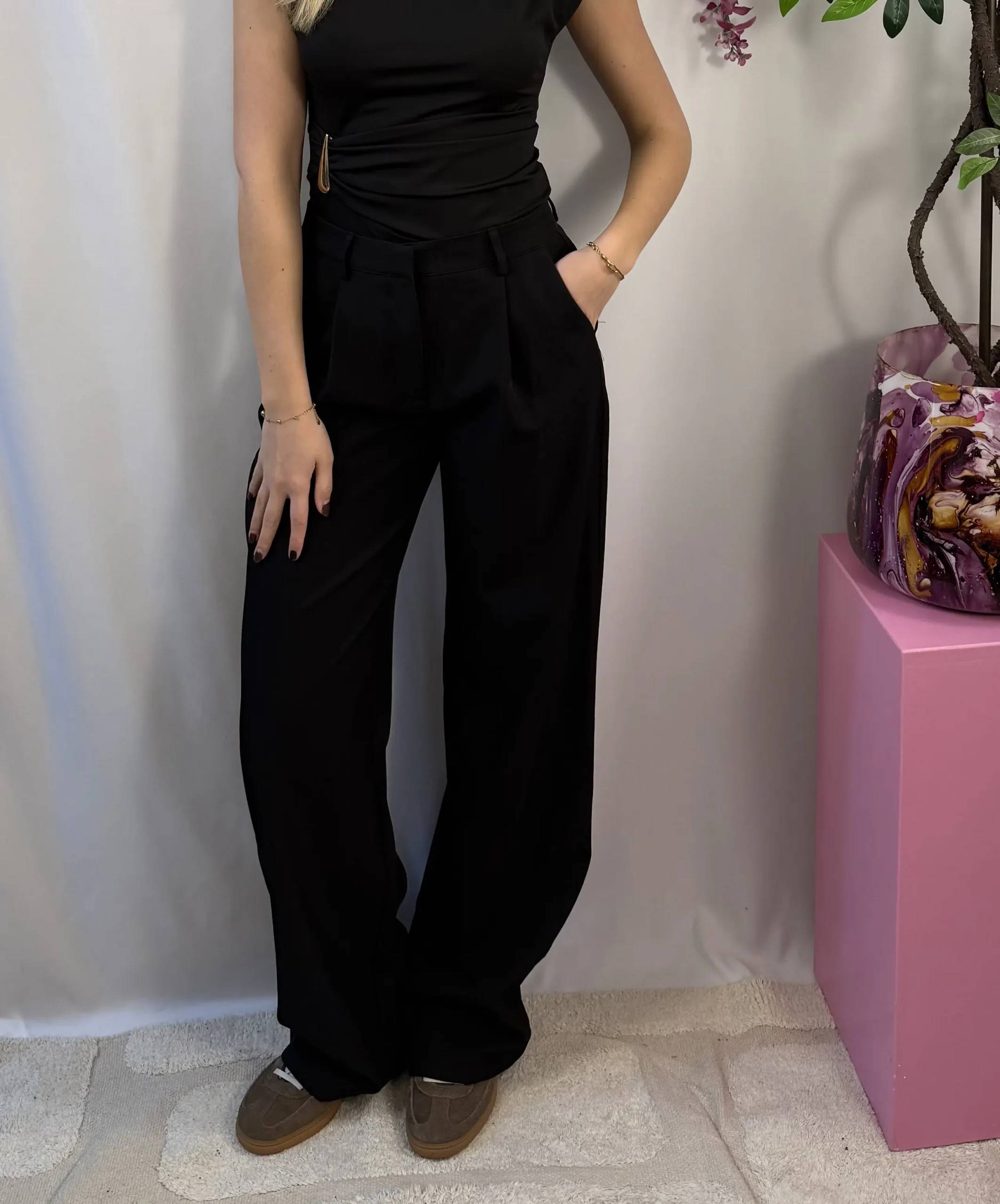 Cato Pantalon - Zwart