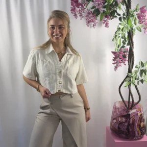 Novi Denim Blouse - Wit