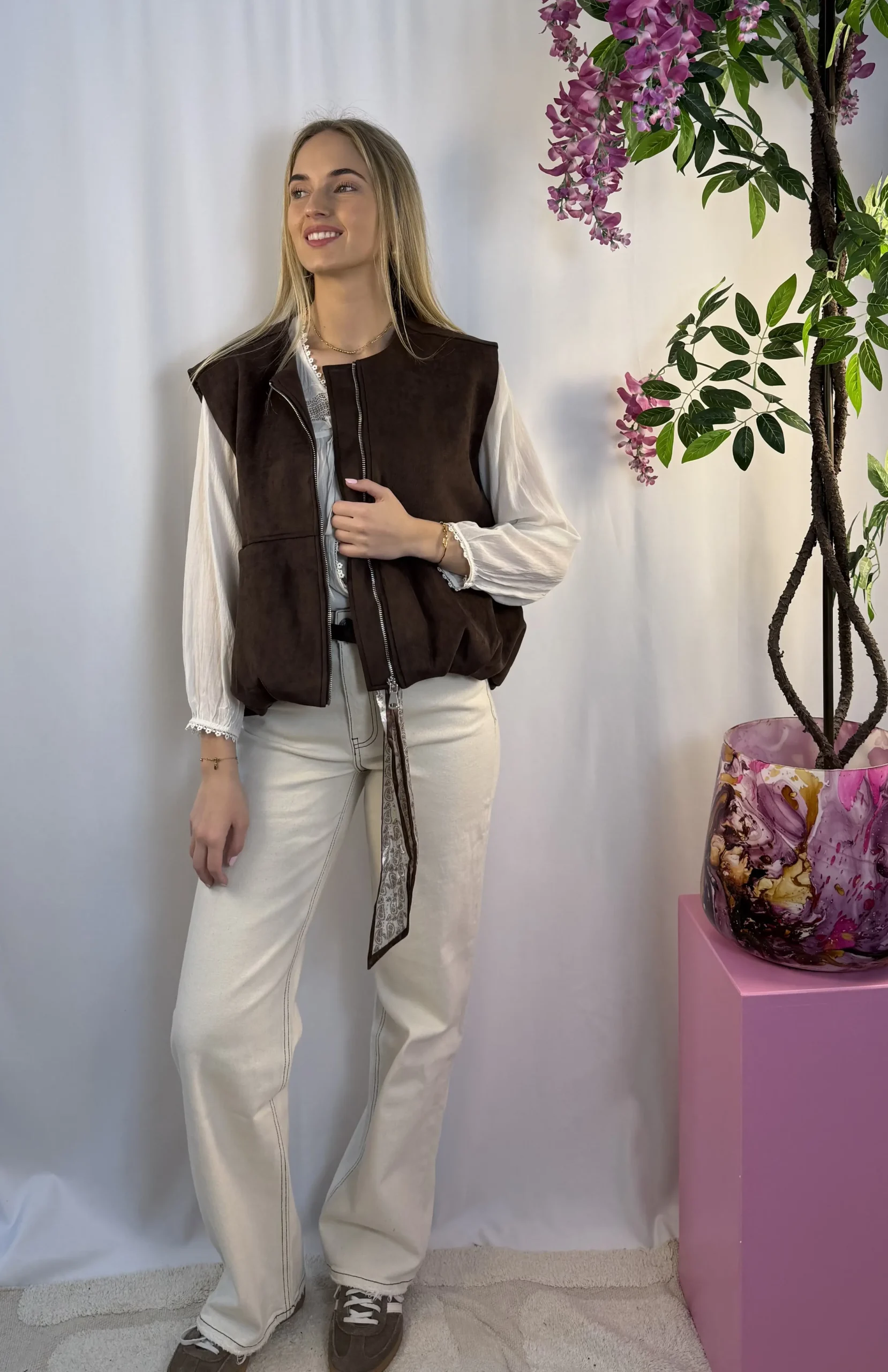 Rina Gilet - Bruin - Afbeelding 2