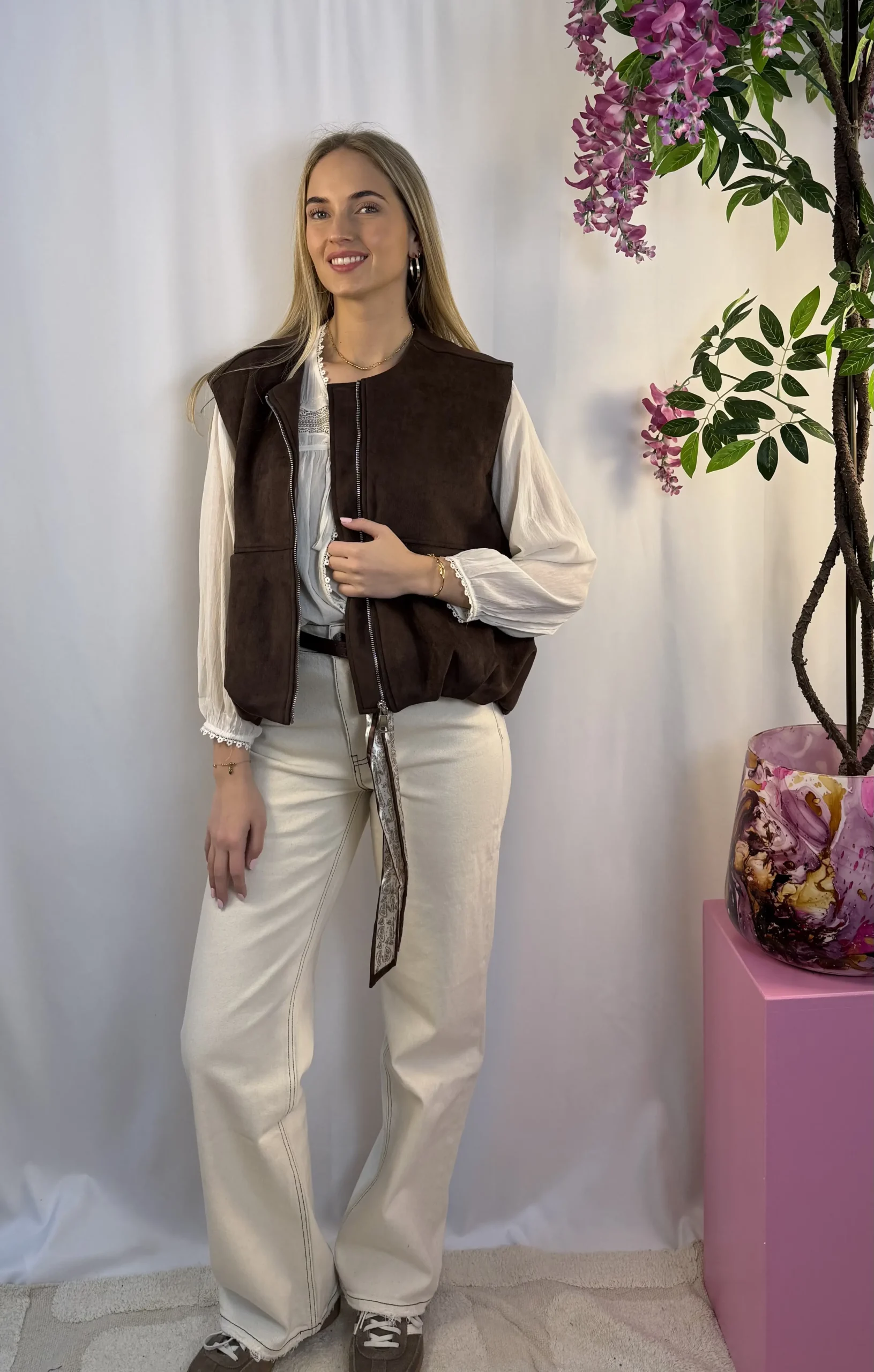 Rina Gilet - Bruin - Afbeelding 5