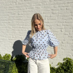 Elinay Dot Blouse - Blauw