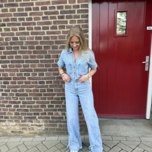 Lorena Wide Leg Strik Jeans - Redial