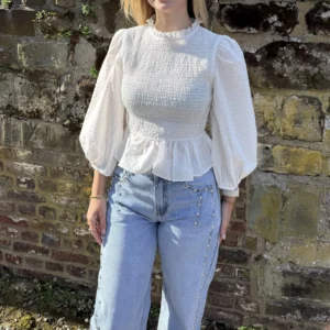 Fay Ruffle Blouse - Wit