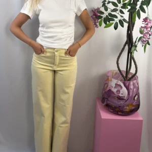 Jolene Wide Leg Jeans - Geel - Redial