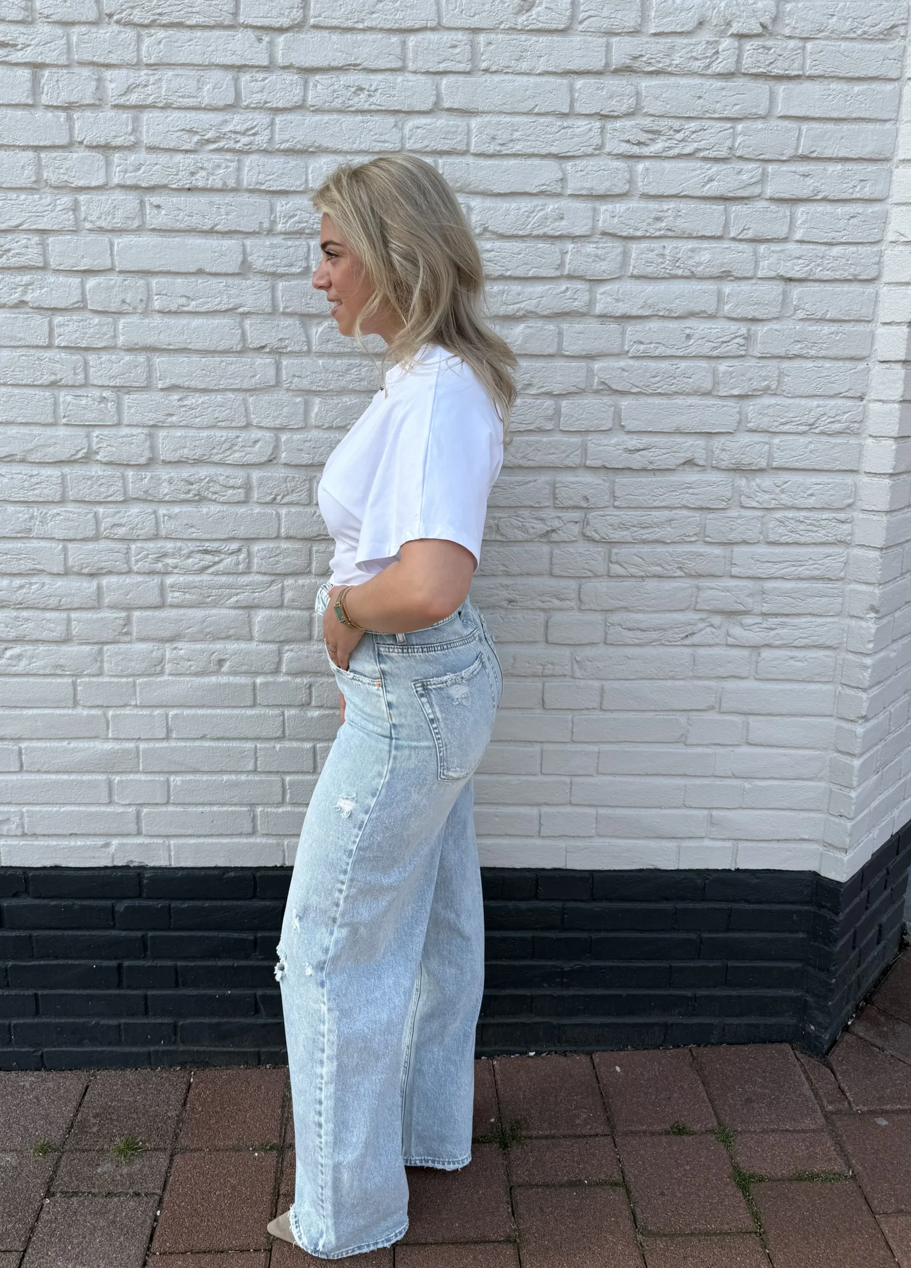Floor Denim Wide Leg Jeans - Queen Hearts - Afbeelding 4