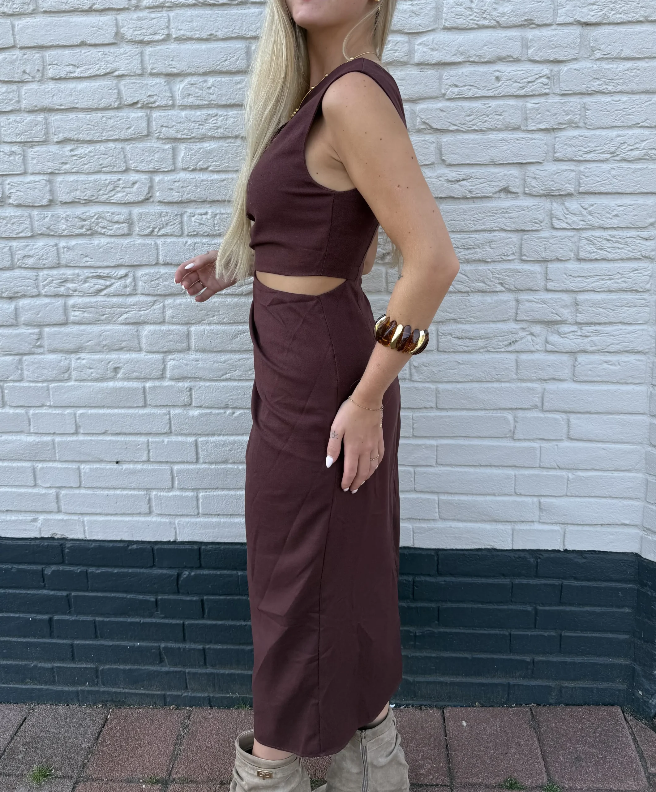 Faye Long Dress - Bruin - Afbeelding 2