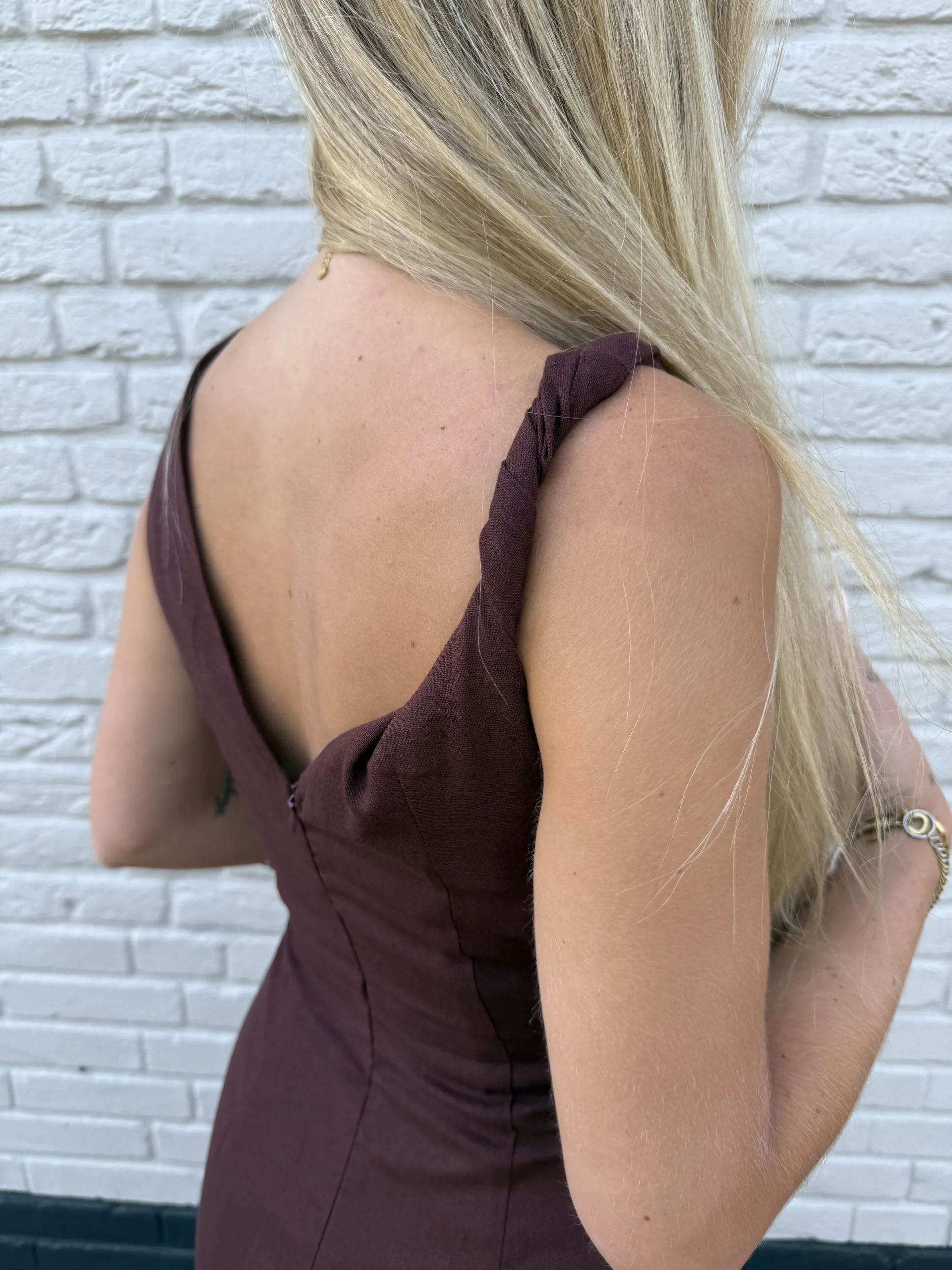 Faye Long Dress - Bruin - Afbeelding 4