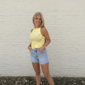 Elise Flower Top - Geel