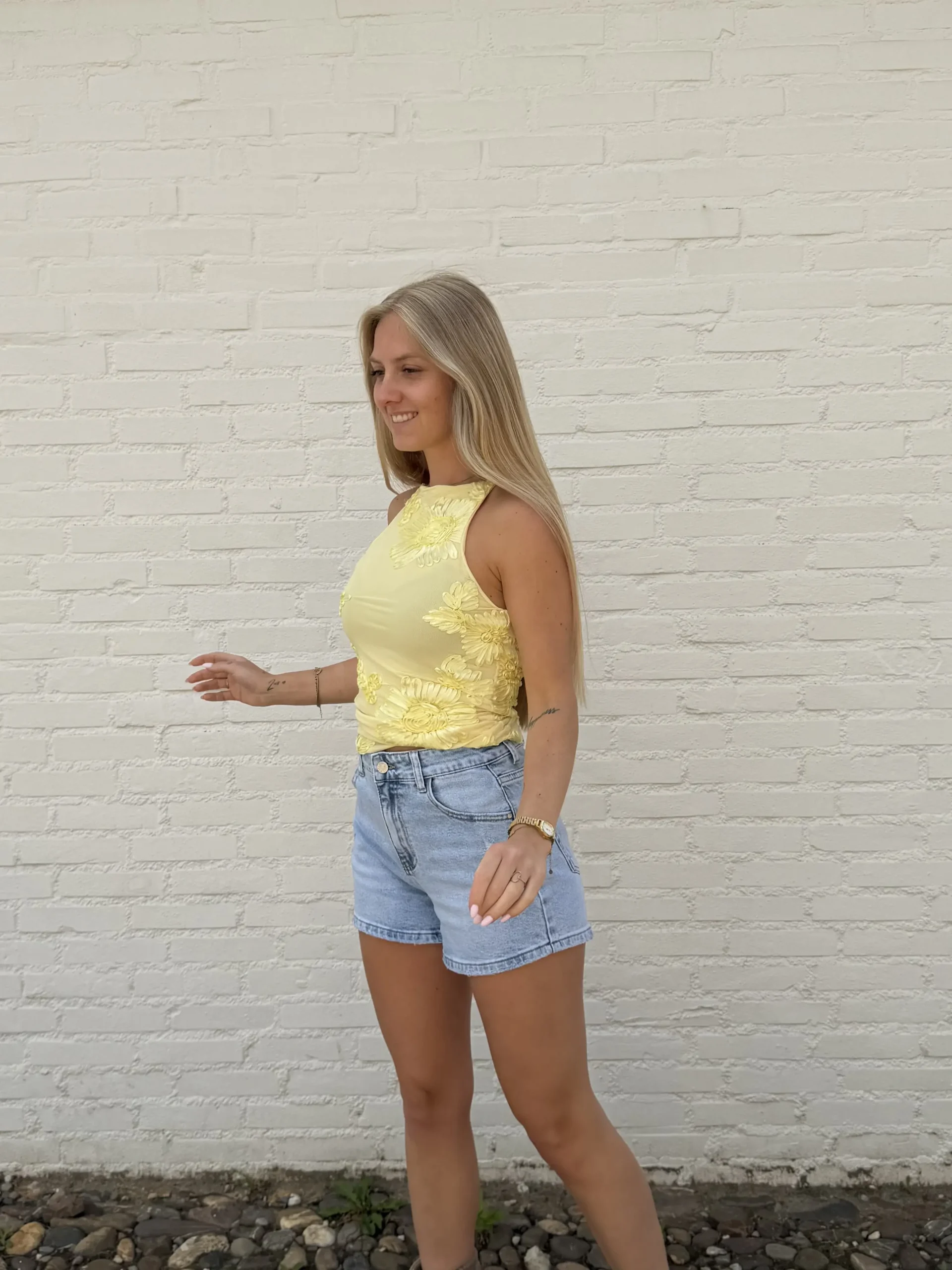 Elise Flower Top - Geel - Afbeelding 2
