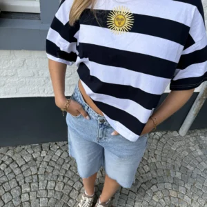 Sunny Stripe T-Shirt - Blauw/Wit