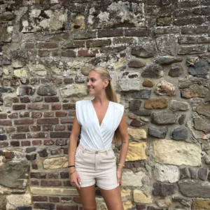 Aveline Linnen Short - Beige