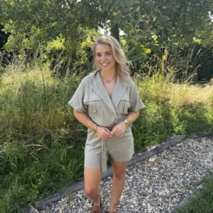 Nola Playsuit - Taupe