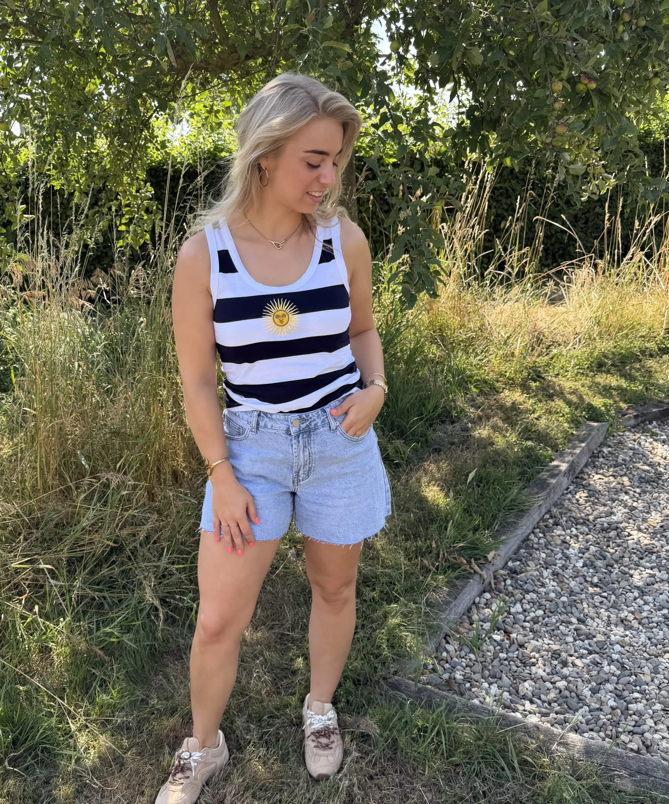 Sunny Stripe Top - Blauw/Wit