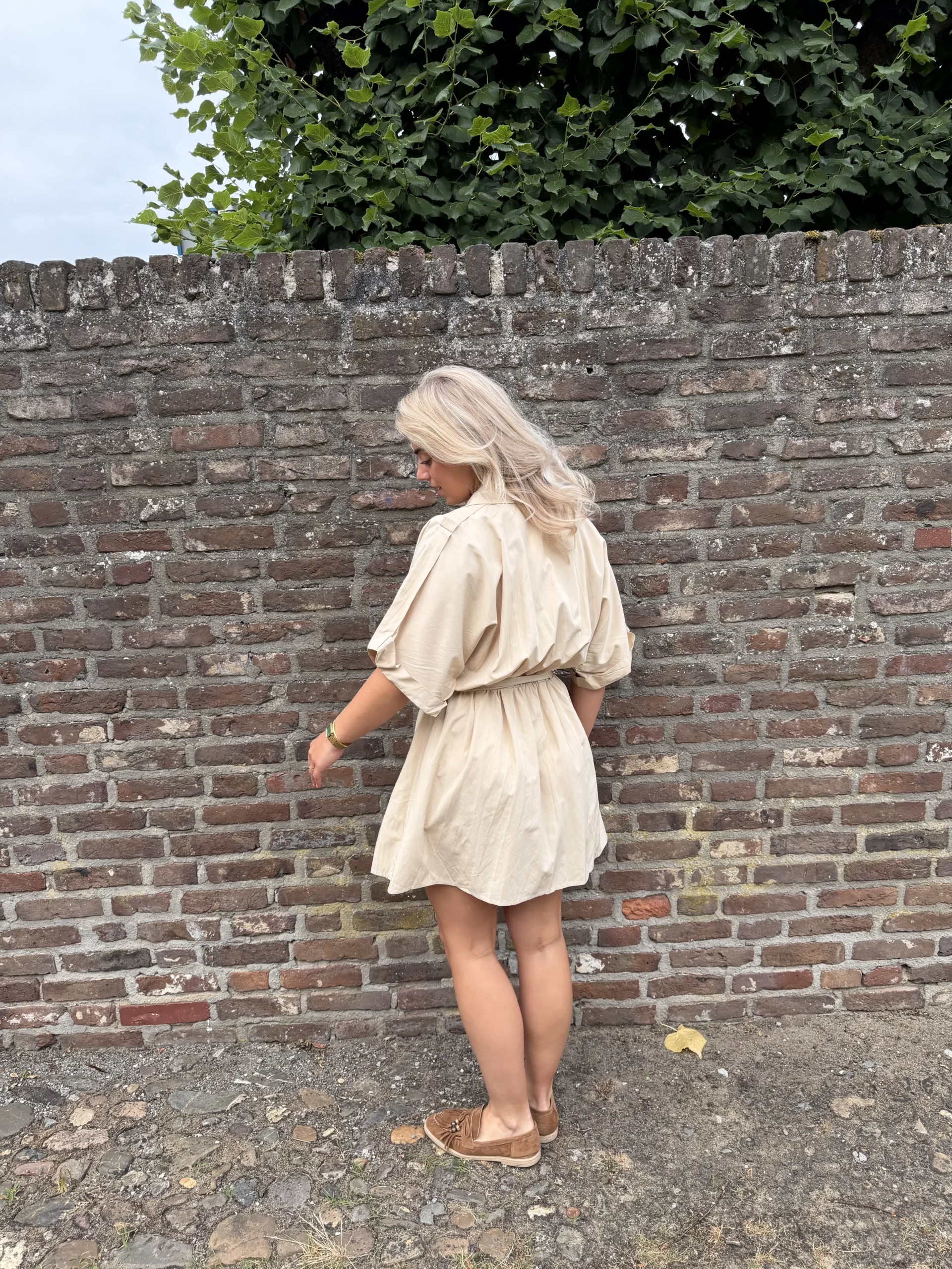 Malin Dress - Beige - Afbeelding 3
