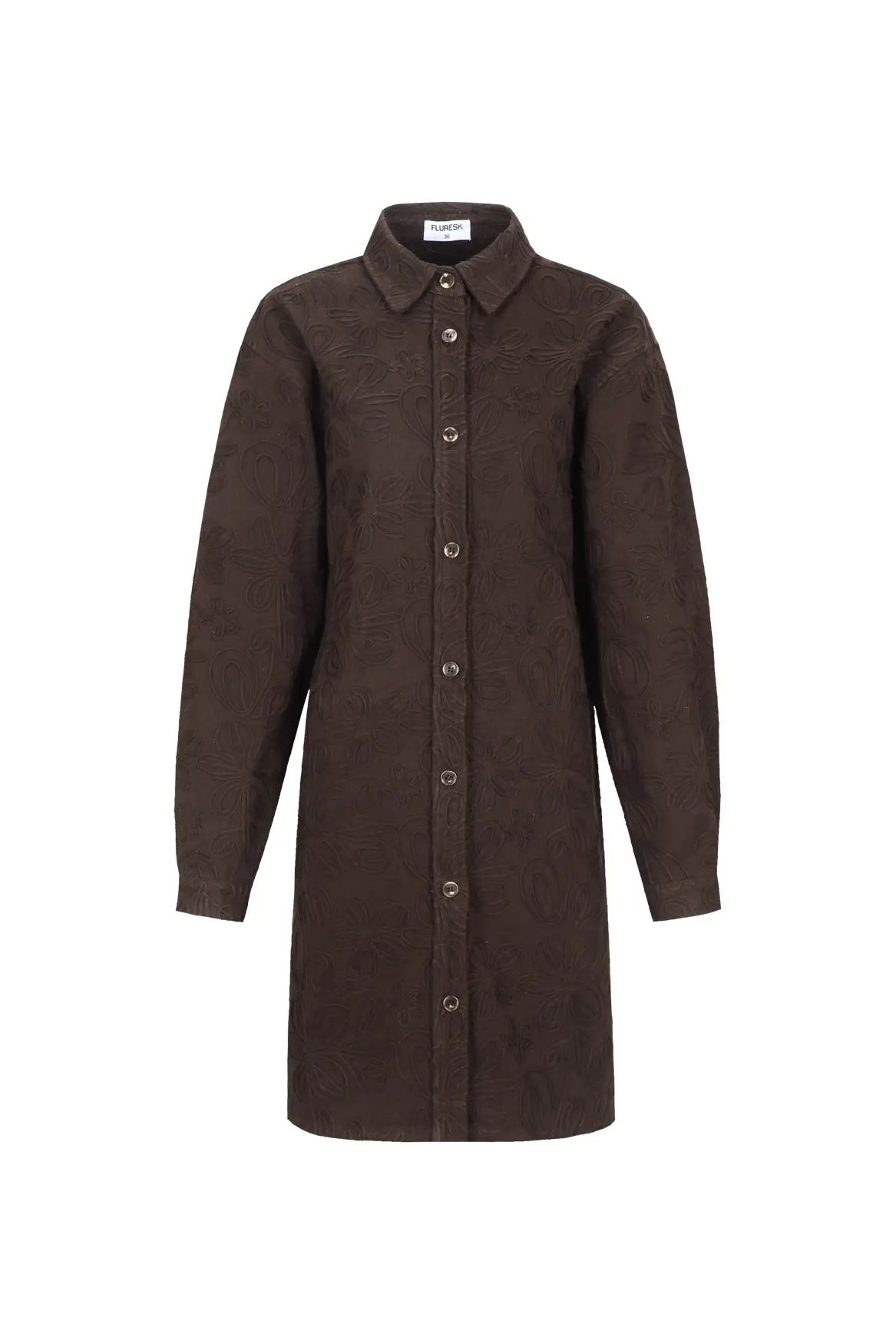 FLURESK - Ellis Dress - Dark Chocolate - Afbeelding 5