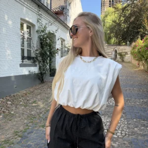 Flora T-shirt wit