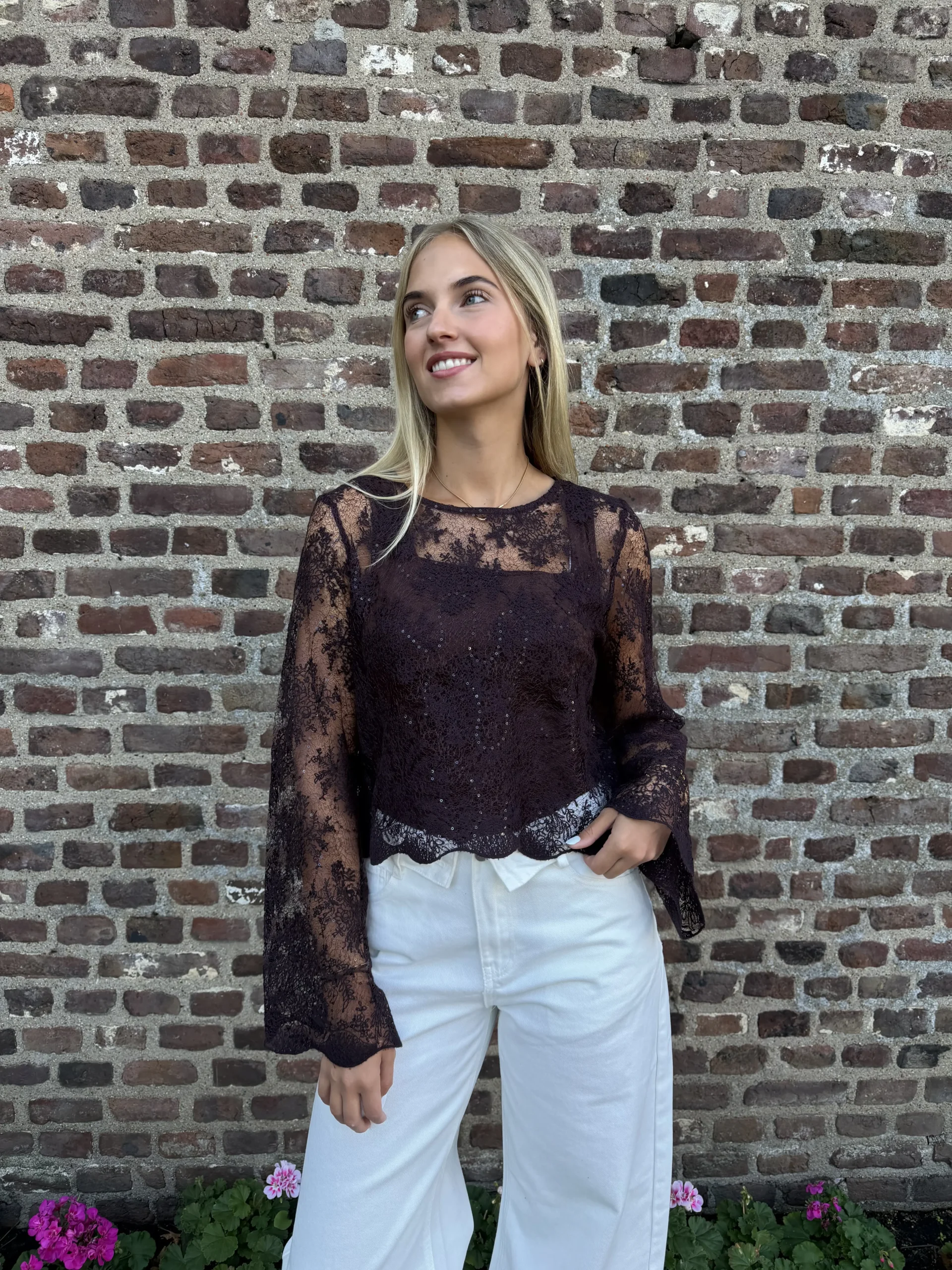 Lia Lace Top - Violet
