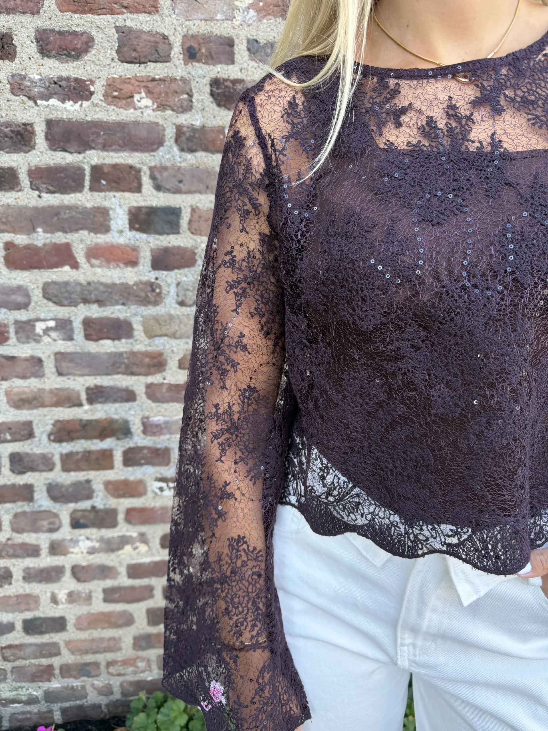 Lia Lace Top - Violet - Afbeelding 2
