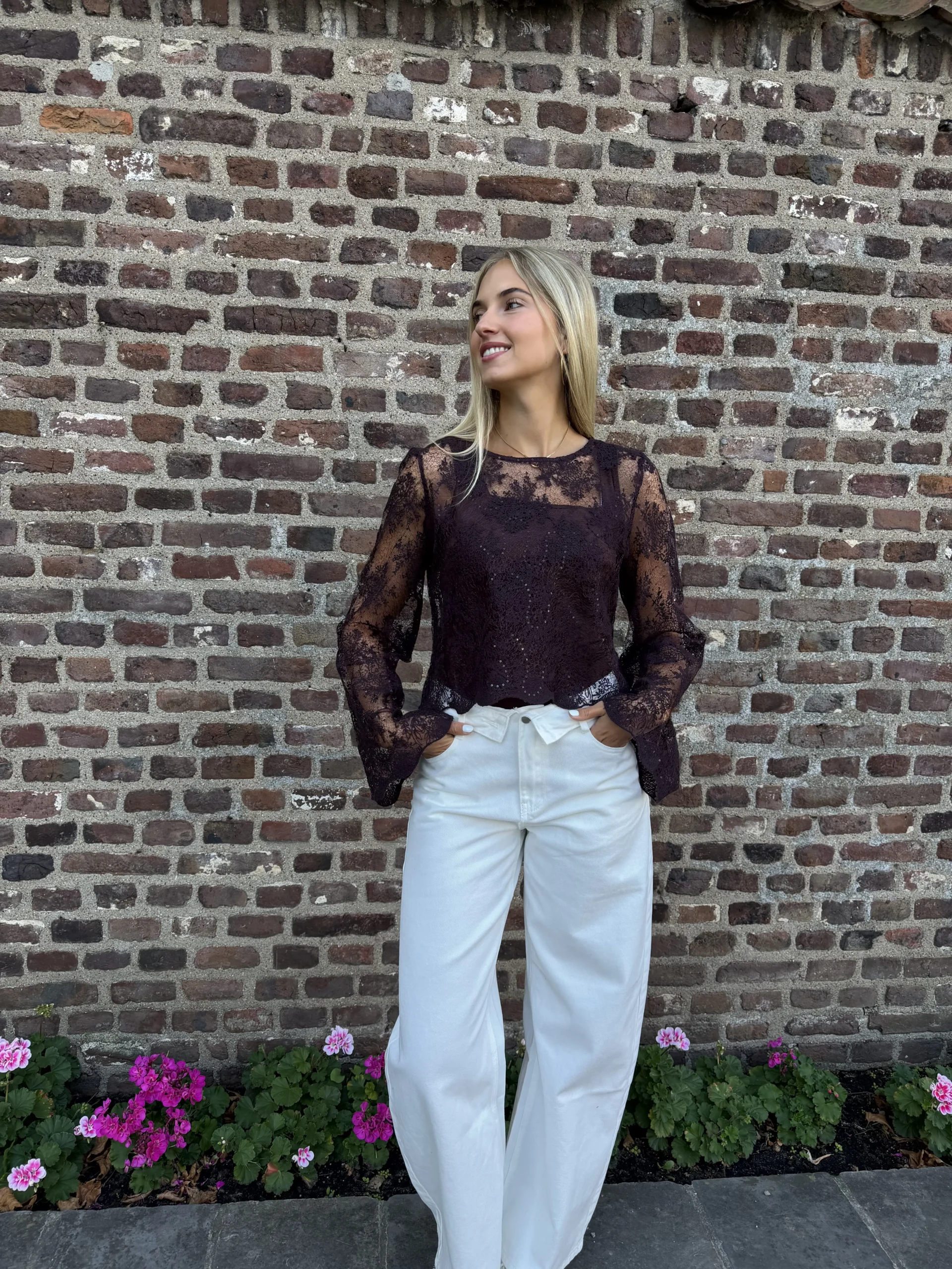 Lia Lace Top - Violet - Afbeelding 3