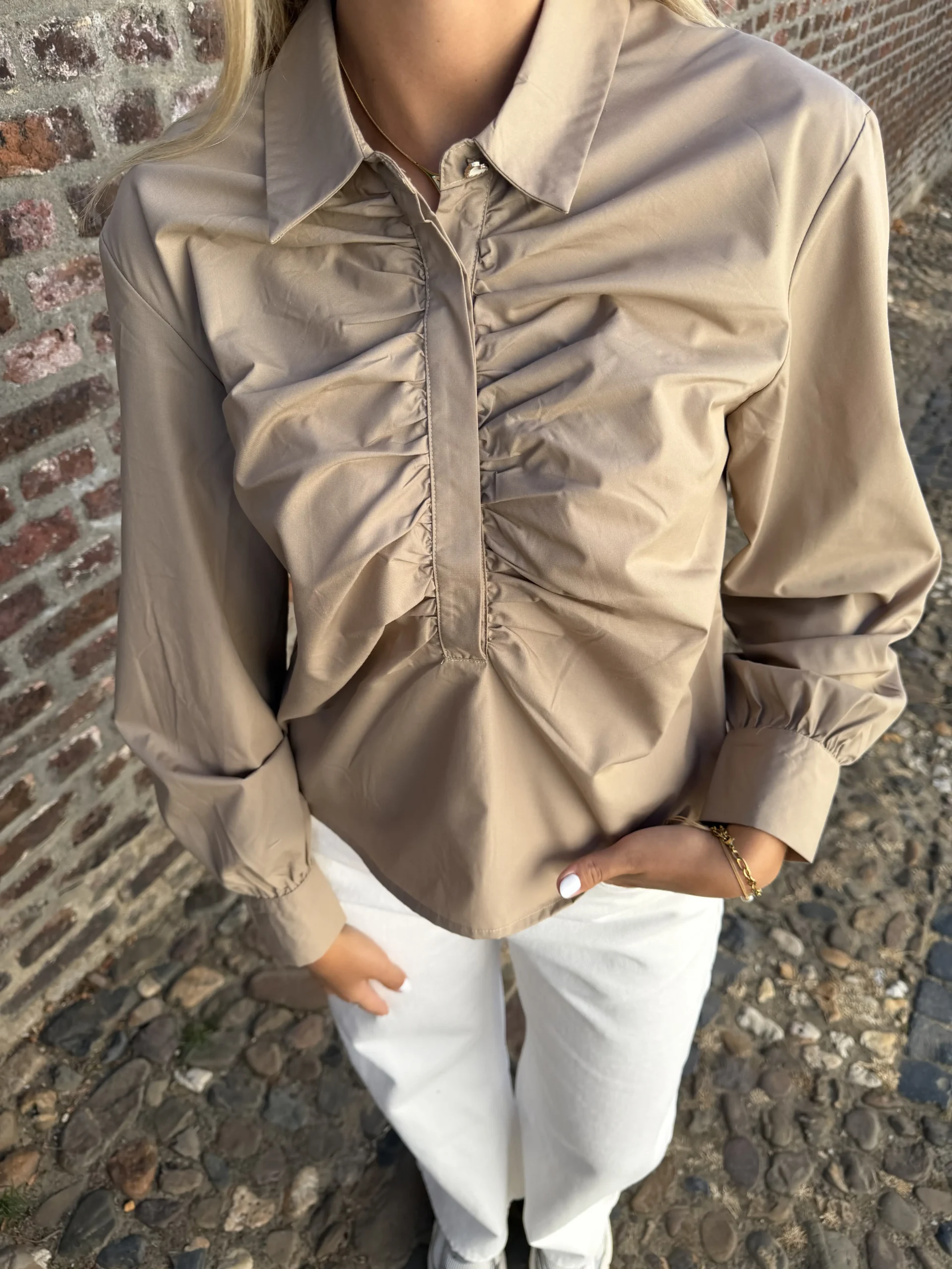 FLURESK - Nia Blouse - Khaki - Afbeelding 4