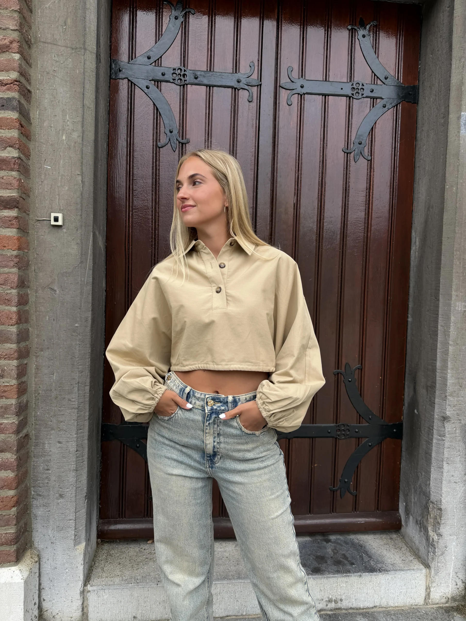 Novine Top - Beige - Afbeelding 4