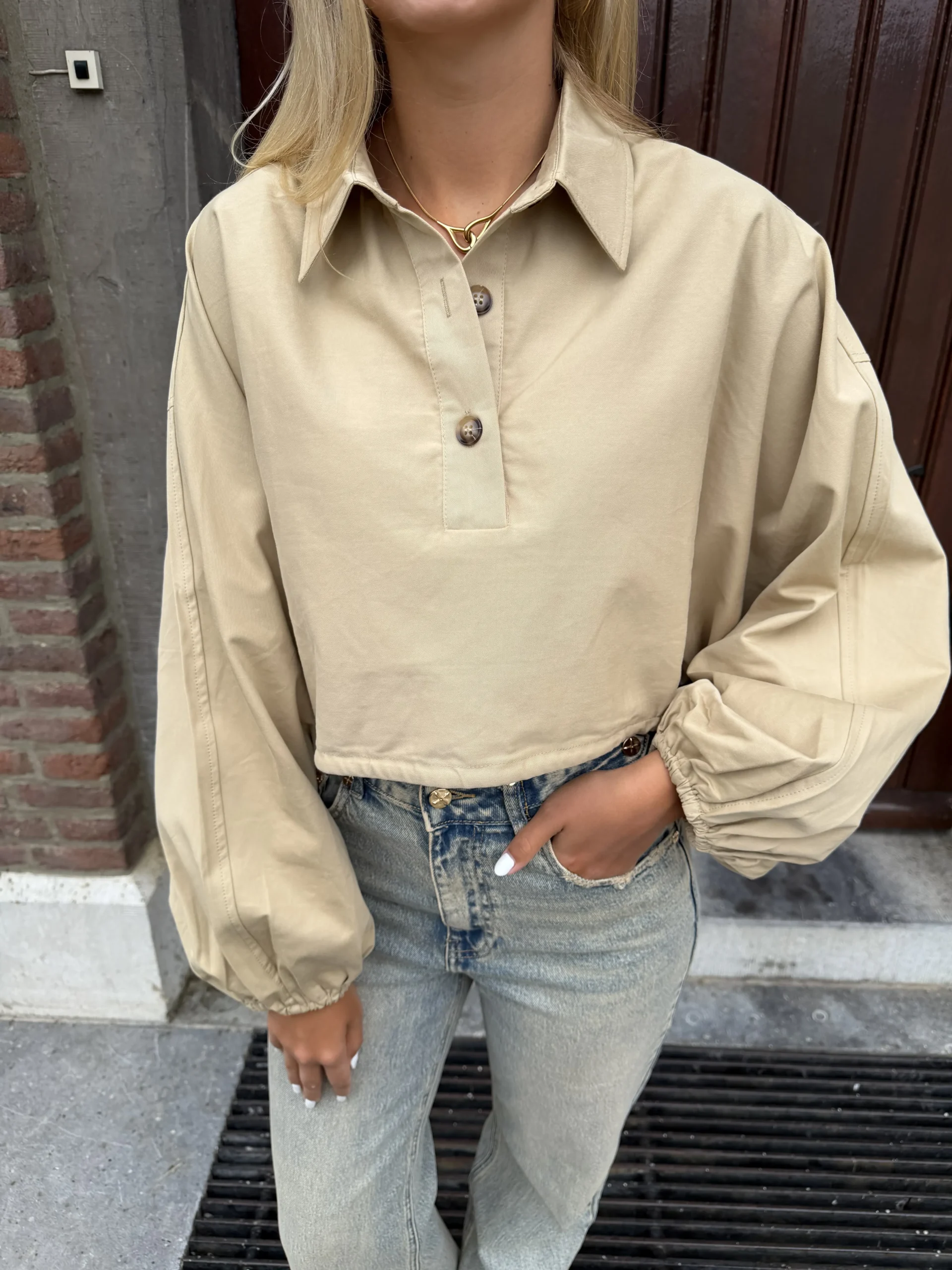 Novine Top - Beige - Afbeelding 2