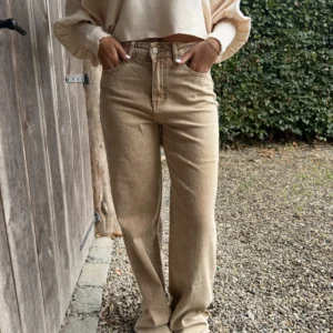 Meave Extra Long Wide Leg Jeans - Camel - Redial