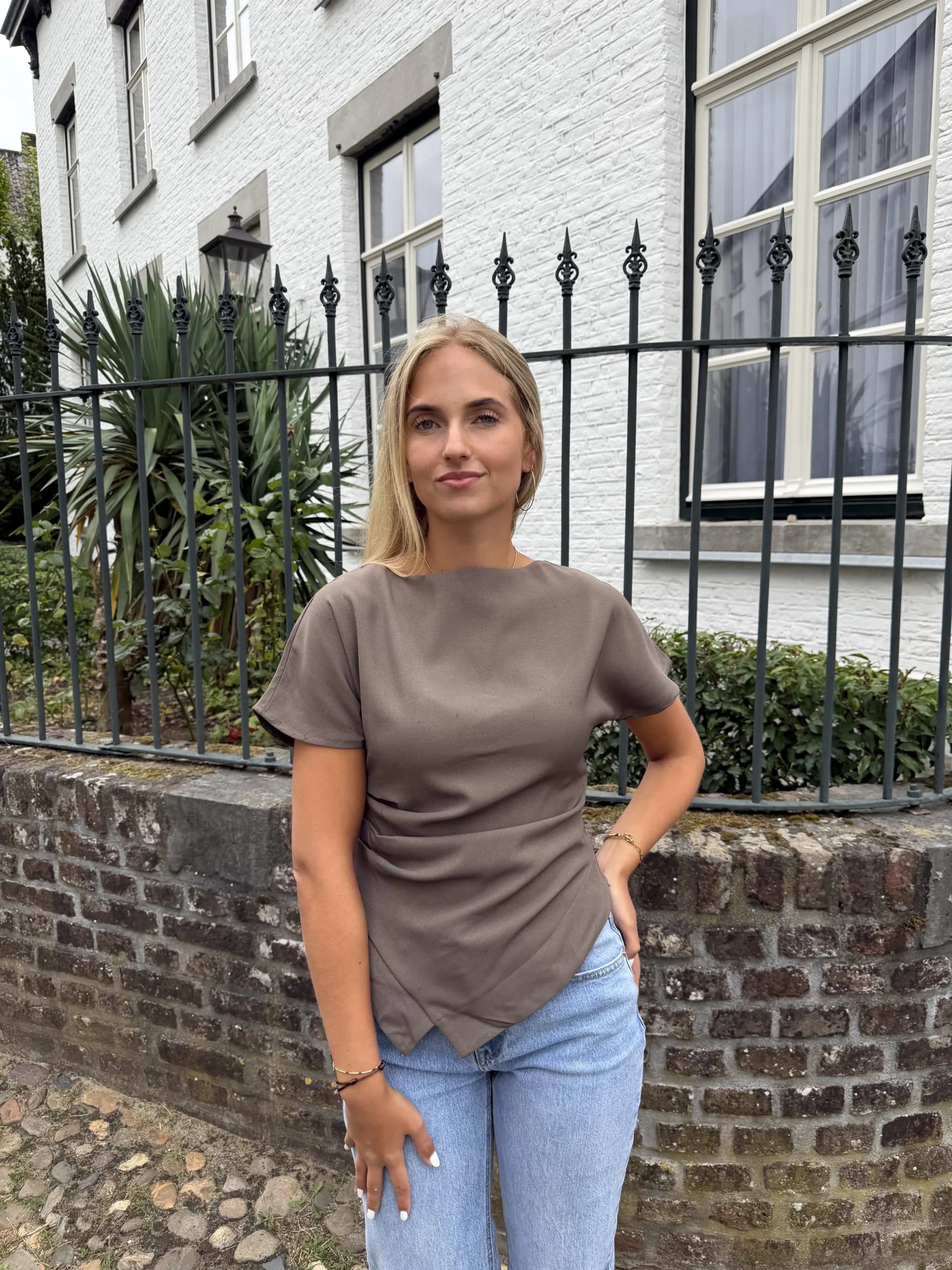 Tess Top - Taupe - Afbeelding 4