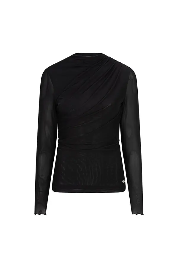 Lofty Manner - Top Jolien - Draped Mesh - Afbeelding 2