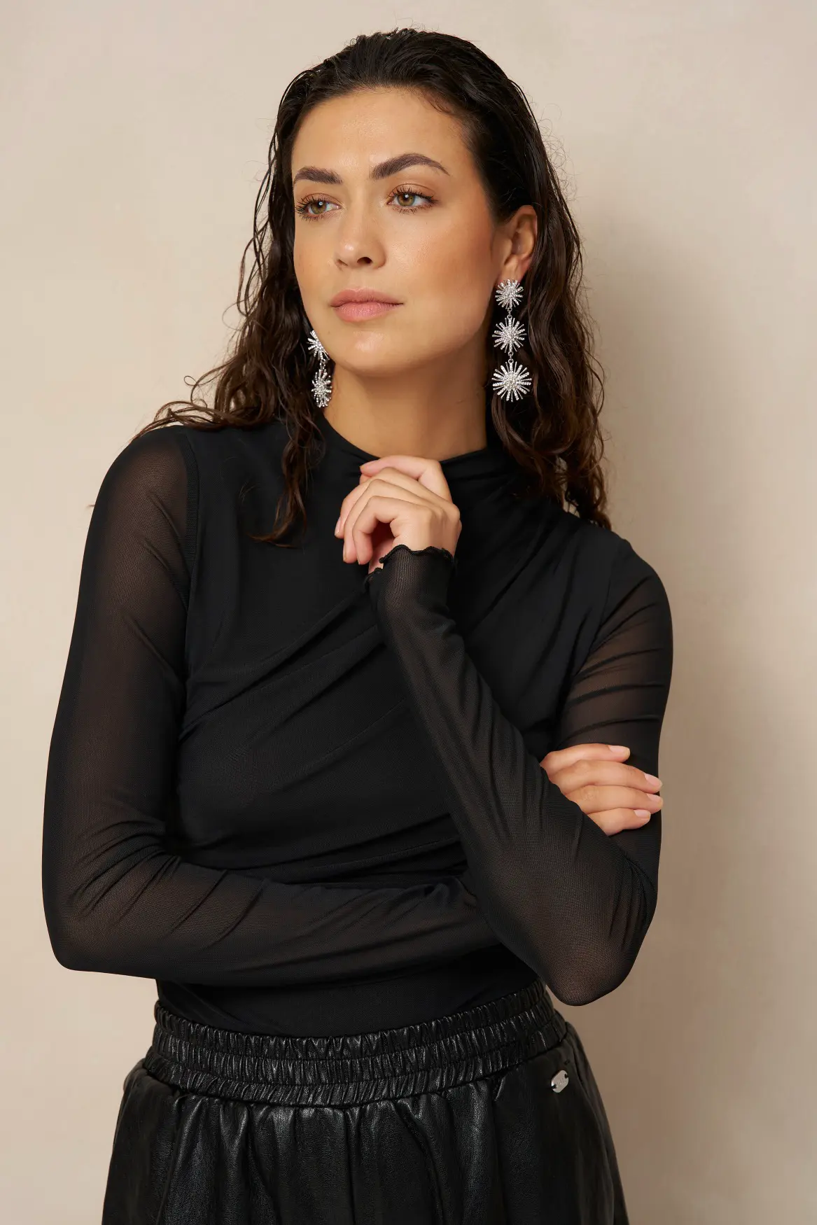 Lofty Manner - Top Jolien - Draped Mesh