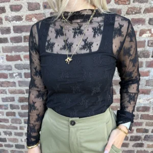 Lana Lace Top - Zwart