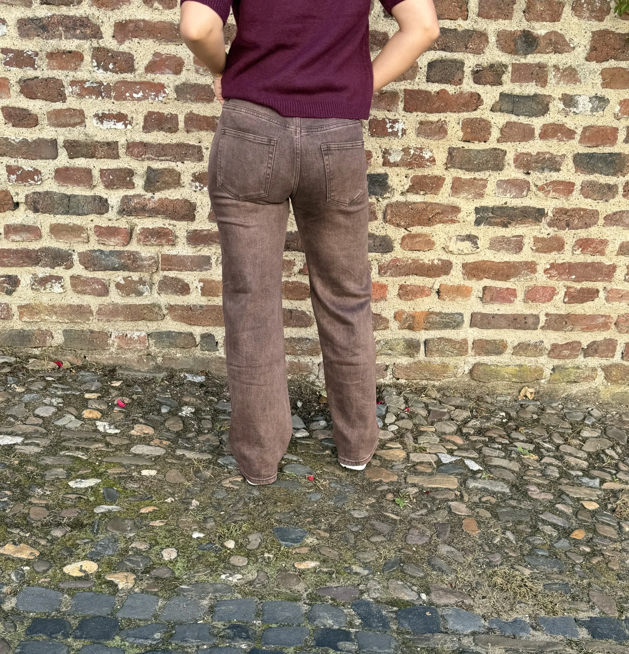 Elinor Wide Leg Jeans - Redial - Bordeaux - Afbeelding 4