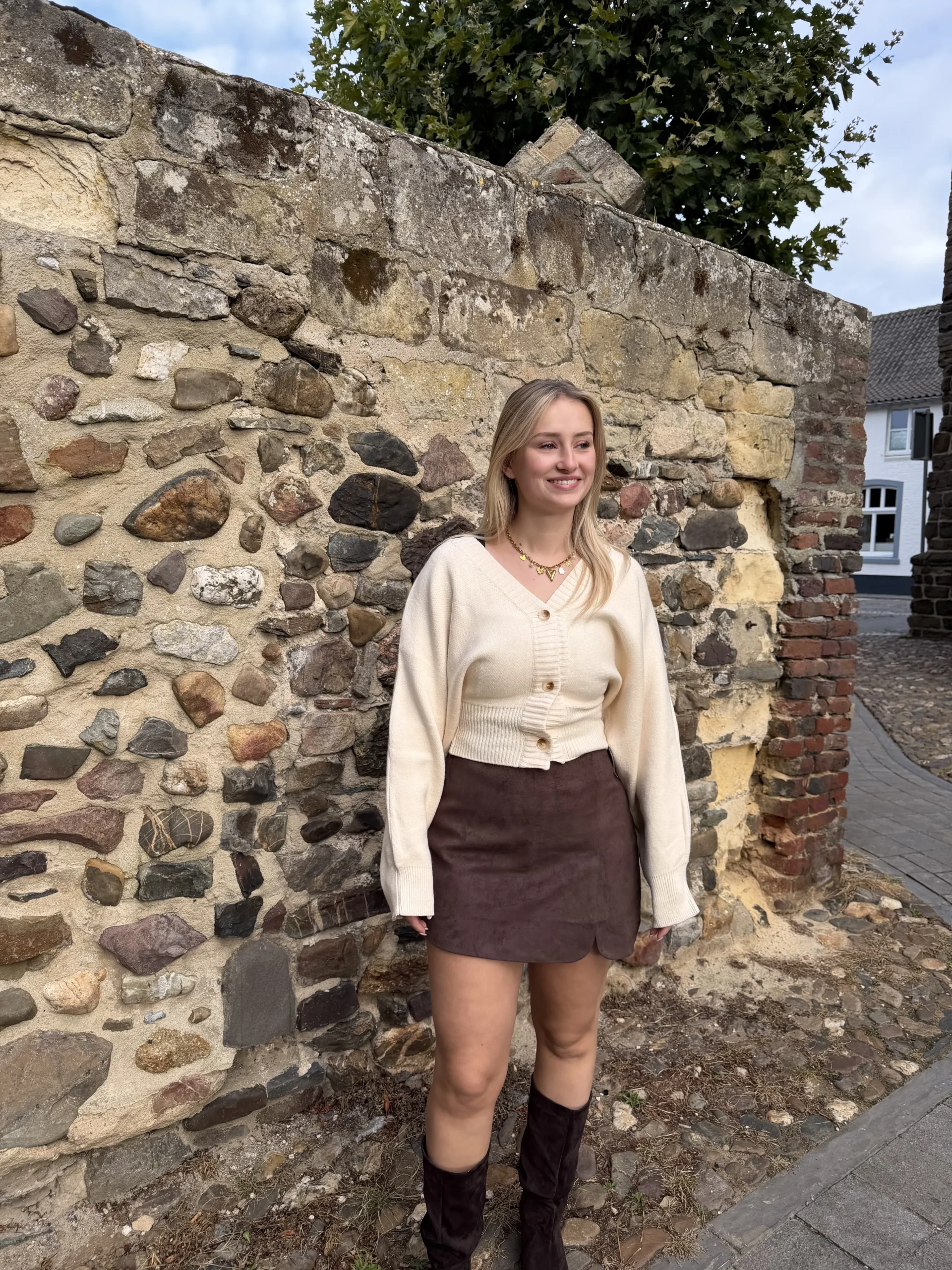 Cleo Suede Skort - Bruin - Afbeelding 2