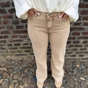 Danee Wide Leg Jeans - Redial - Beige