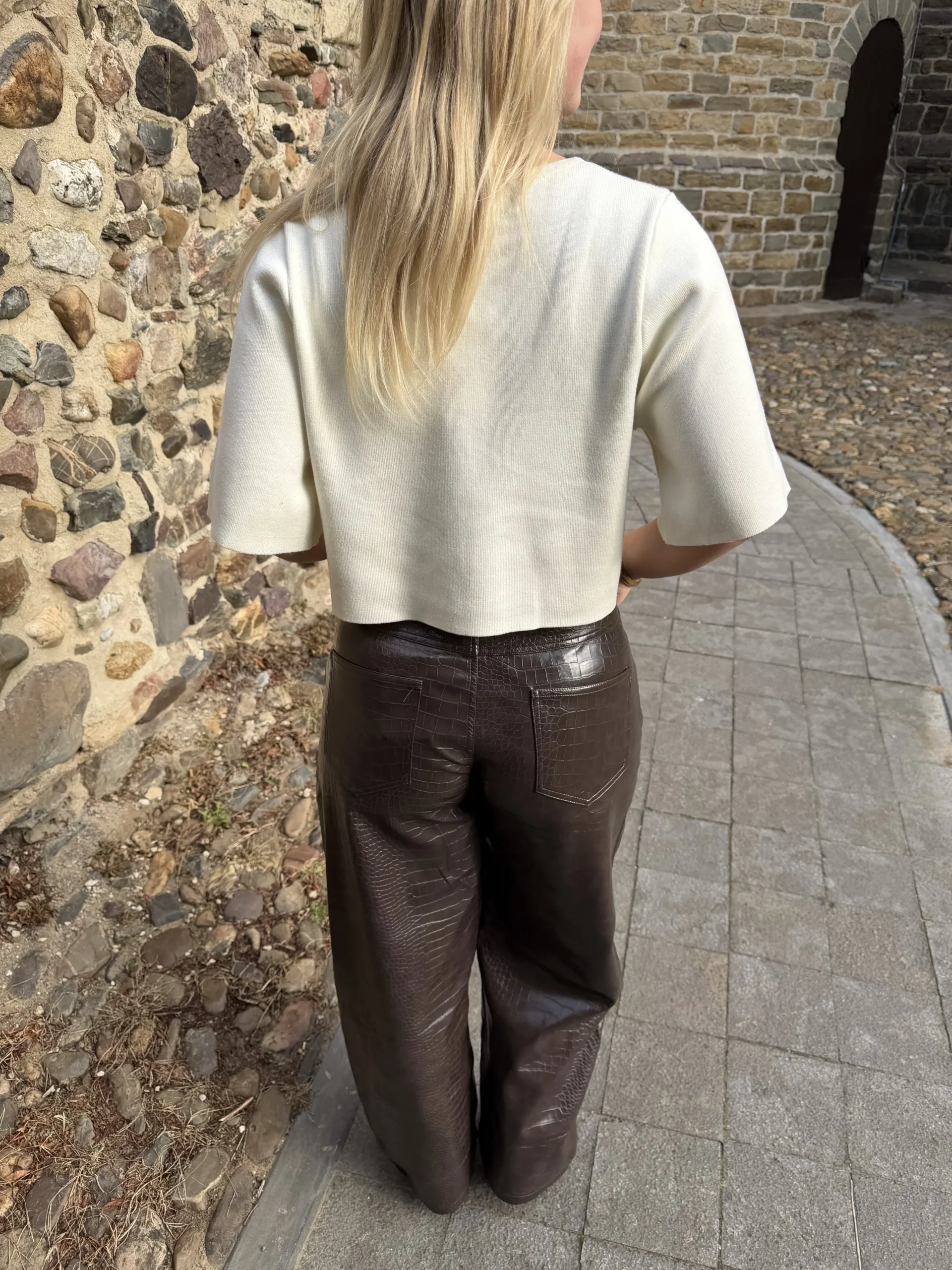 Mette Croco Pants - Bruin - Afbeelding 5