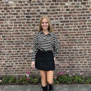 Cleo Suede Skort - Zwart